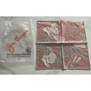 Jim Thompson Thai Sllk Scarf Floral 16 X 16”